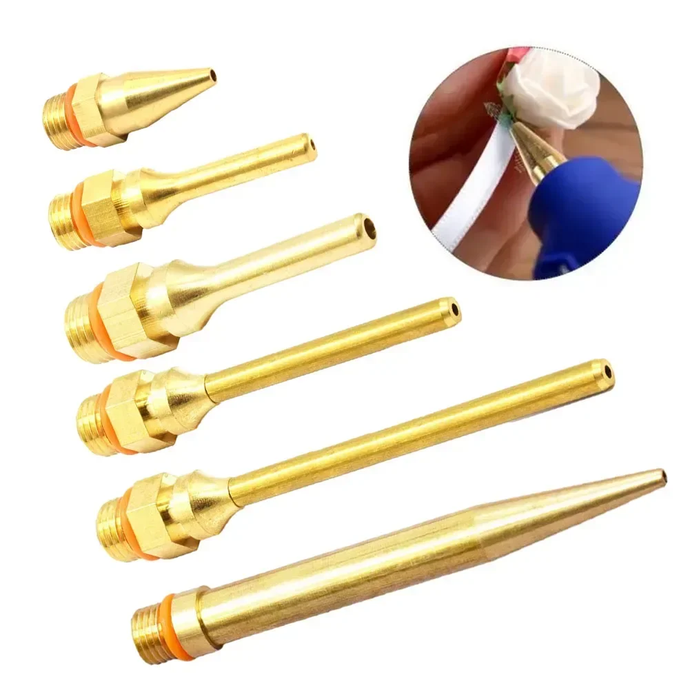 Hot Glue Fine Nozzle Small-bore Diameter Nozzle Craft Copper Long Tube Nozzles Sprayers Copper for Glue Gun Access 1pc