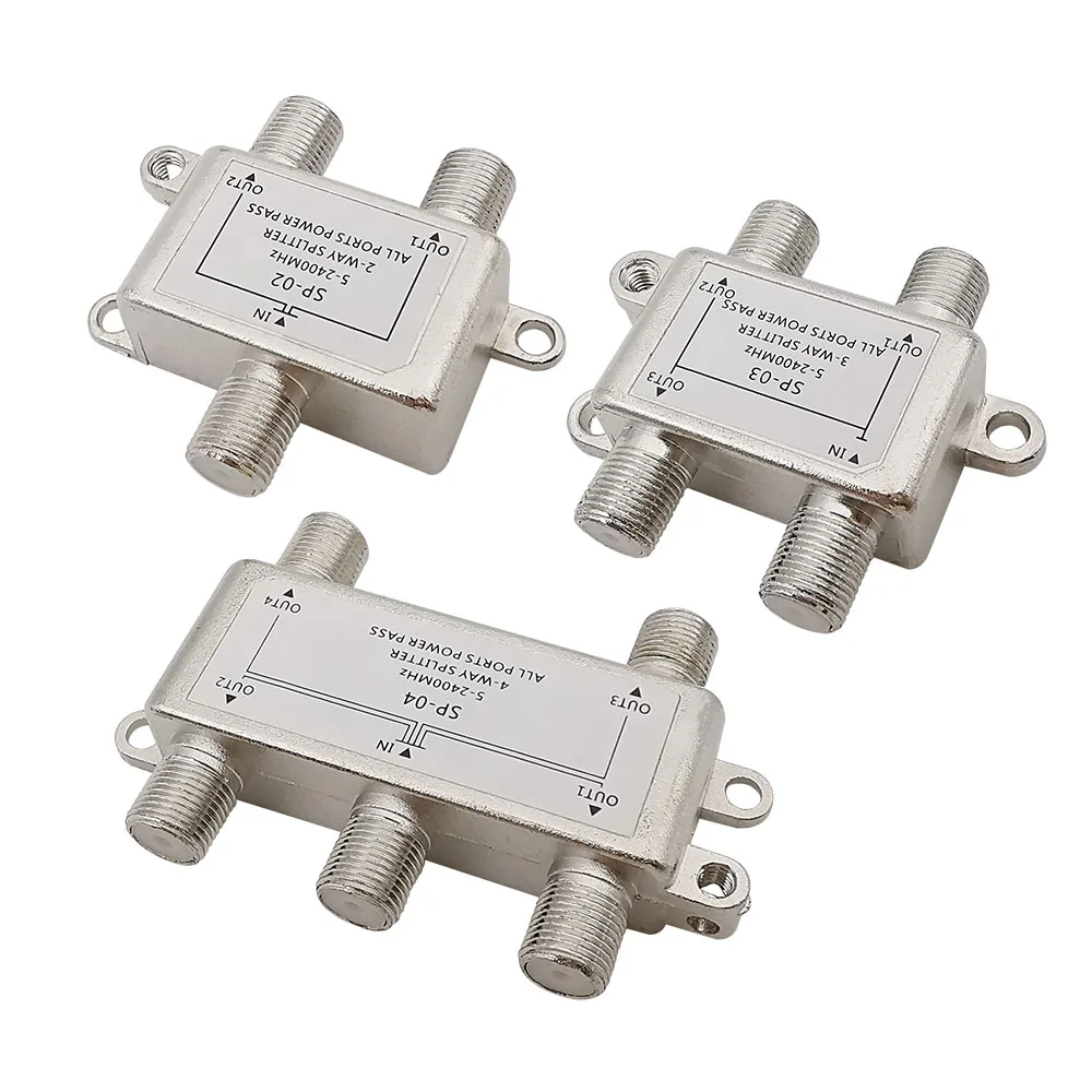 Antenne Tv Exterieure Puissante RUNCCI-YUN Répartiteur Antenne TV 2 Sorties | Large Bande | Connecteur Mâle Vers 2 Femelles | Adaptateur RF Coaxial Cable Antenne Tv