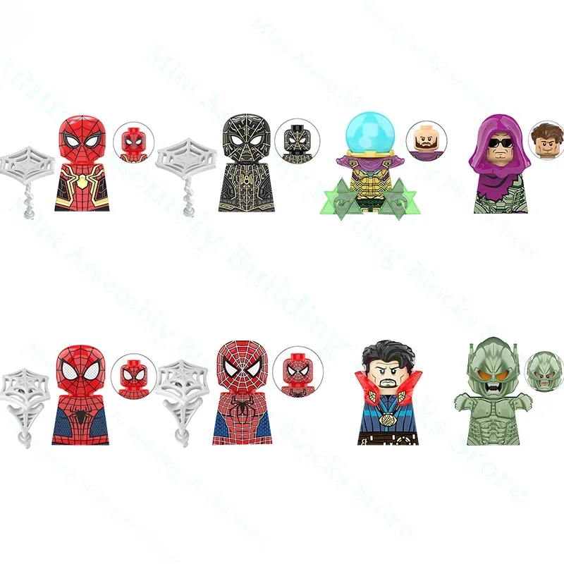 Affordablebrick Mysterio Green Building Blocks Goblin Doctor Strange Normanno Osborn Action Figure Cute Assemblare Bambole Giocattolo Per Bambini