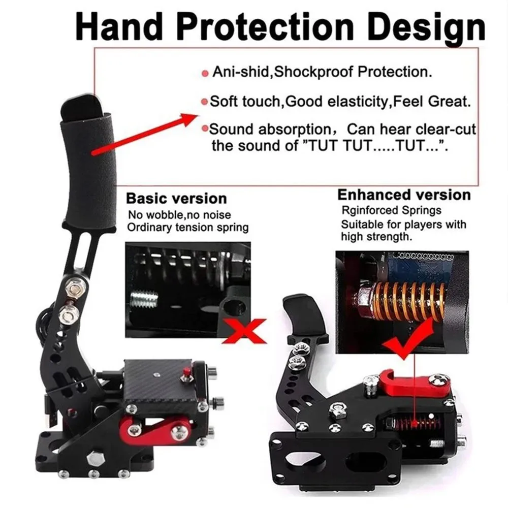 Universal Racing Game PC USB Handbrak & Fixed Bracket HB-1009A for G29/27/25 T300 T500 Racing Games Fanatecosw Dirt Rally
