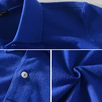 Polo d'été de haute qualité pour hommes 100% coton décontracté manches courtes Polos zones me mode revers T-shirt Homme Y-S-5XL 6