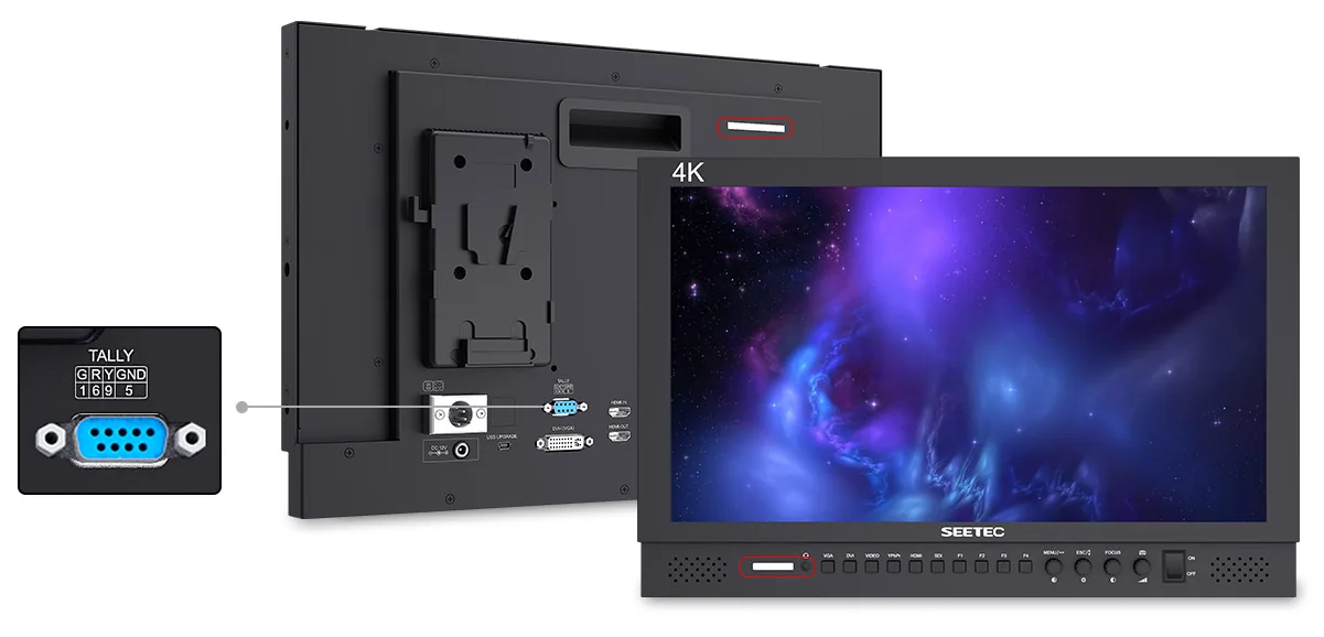 P173-9HSD 17.3" 300nits Aluminum Design 1920×1080 Pro Broadcast LCD Monitor with