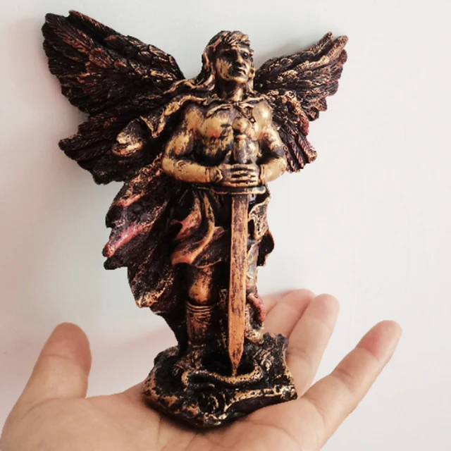 Metatron Bronzos Szeraphim Hatszárnyú Őr Angyalszobrok Otthoni Dekoráció Szintén Nagyszerű Ajándék Barátaidnak B - Image 6