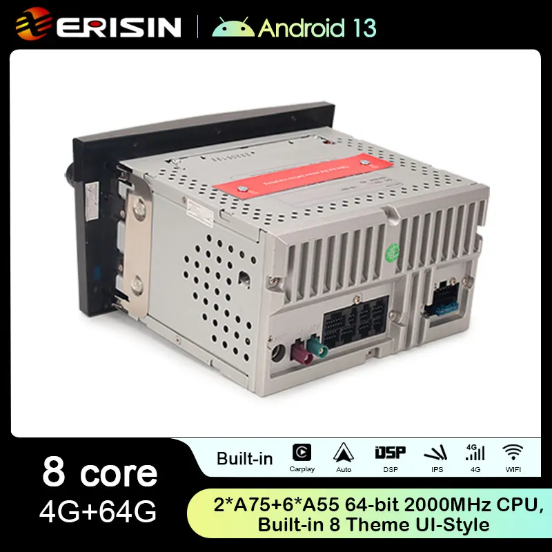 Autoradio Erisin 7 Pollici Android 14 Per Opel (Corsa C/D, Astra H, Zafira B, Vectra C, Meriva) - GPS, 4G, CarPlay Wireless, DSP, 4GB RAM, 64GB ROM