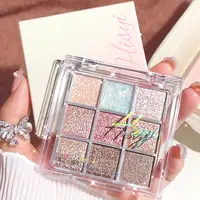 Pearlescent fine glitter highlighter dazzling smart eyeshadow palette Long-lasting color development, sweat and water resistant 6