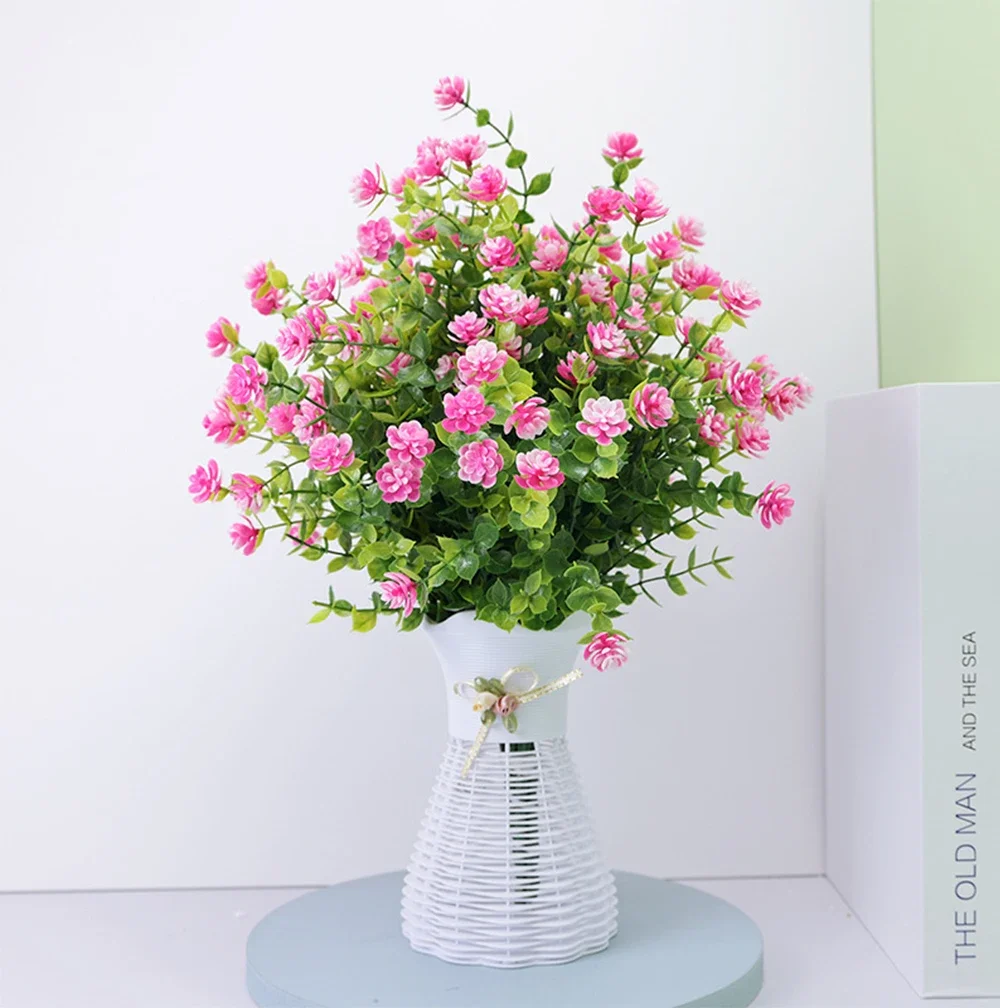 1 Bündel künstliche Blumen im Freien, grüne Sträucher, Pflanzen, künstliche Blumenwand für Büro, Zuhause, Wohnzimmer, Hochzeit, Gartendekoration – Detail 10