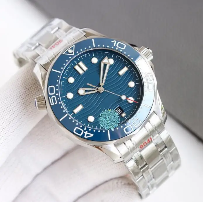 남성용 자동 기계식 시계, 실버 스트랩, 42mm 손목 시계, 생활 방수, 스테인레스 스틸