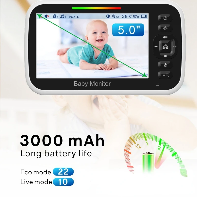 Baby Monitor Smart Home Wireless Child MonitorbabymonitorCross Border 5-inch Baby Monitor