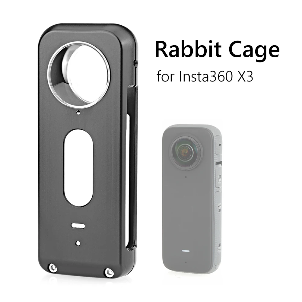알루미늄 합금 보호 토끼 케이지, 충격 방지 금속 토끼 케이지, 보호 커버, Insta360 X3 용 스포츠 카메라 액세서리