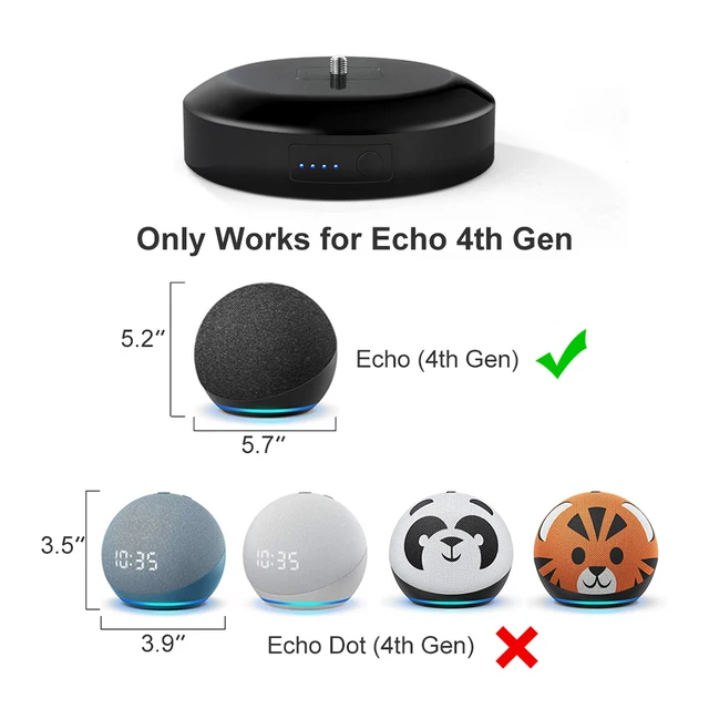 Base Di Ricarica USB Per Amazon Echo 4&ordf; Gen - Bianco, Senza Adattatore