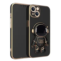 Astronaut Stand Holder Phone Case with Kickstand and Stylish Design for Realme C31 (Black)