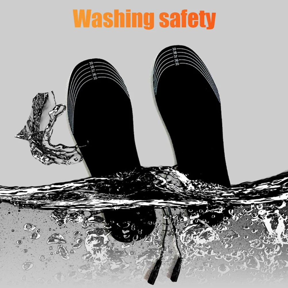 Winter Shoe Pads Electric Heated Thermal Insoles USB Rechargeable Shoes Inserts