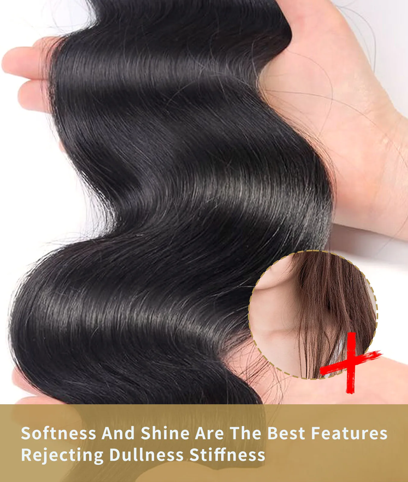 Body Wave 3 Bundles Deals Human Hair 100% Unprocessed 20 22 24 Inch Natural Wave Wavy Human Hair Extensions Weave