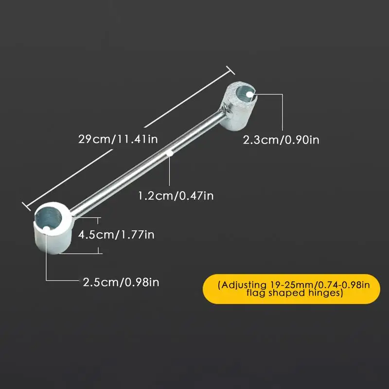 Door Hinge Wrench Adjustable Wrench Alignment Tool 14-25mm Hinge Adjustment Steel Maintain Tool For Fire