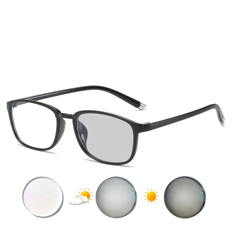 Prescription Glasses For Myopia -0.5 TO -10 Women Men TR90 Frame Spectacles Anti Blue Light Or Photochromic Grey Or Brown UF12