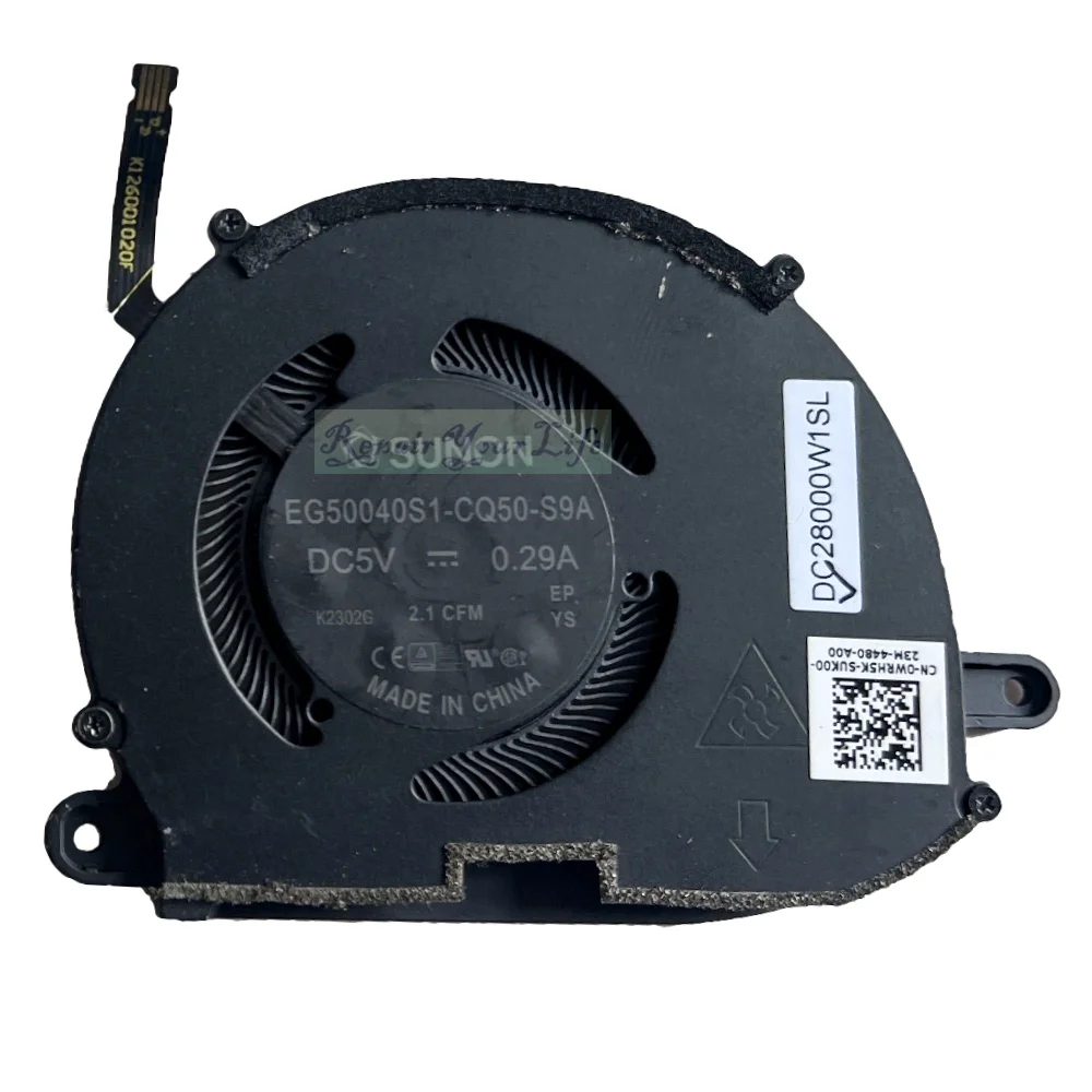 CPU GPU 냉각 팬, 델 XPS 13 플러스 9320 노트북 PC 선풍기 쿨러 0XTRJG 0WRH5K EG50040S1 CQ40 CQ50 S9A XTRJG WRH5K, 신제품