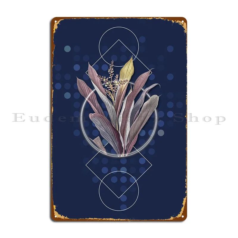Cordyline Fruticosa Flower Metal Sign Painting Cave Party Club Iron Living Room Tin Sign Poster