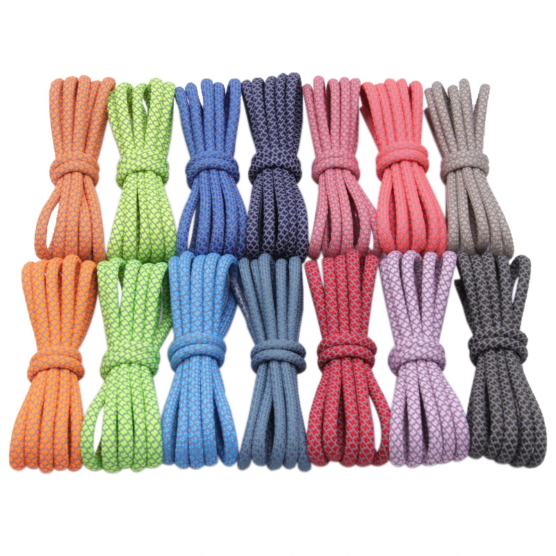 Weiou Laces Official Store 4.7MM Reflective Charmed Sneaker Boots Lacet Reflect In The Light Night Glow Round Ropes For Custom