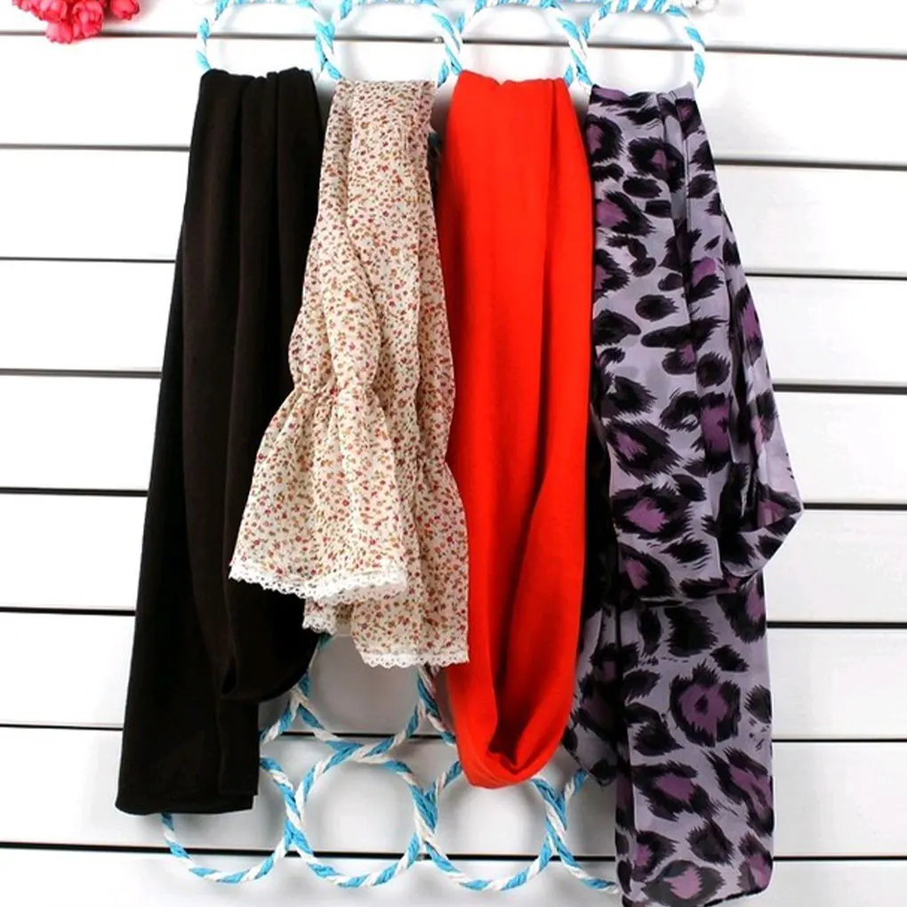 

Металлическая Вешалка для шарфов Органайзер Многофункциональный и хорошо организованный шарф Вешалка держатель Органайзер