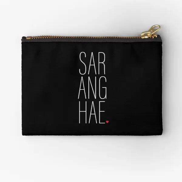 

Saranghae я люблю тебя, кармашки на молнии, карманы для денег, ключей, косметических трусиков, маленькое нижнее белье для хранения, чистые мужские и женские носки для монет, Упаковочная Сумка