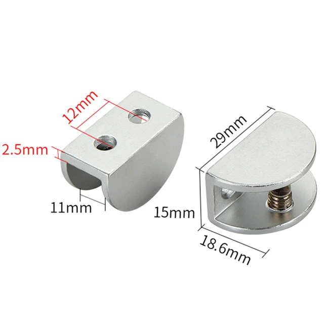 Supporti Per Mensole In Vetro - Set 10 Pezzi Con Viti | Angolo Retto Per Mobili - Foto 5