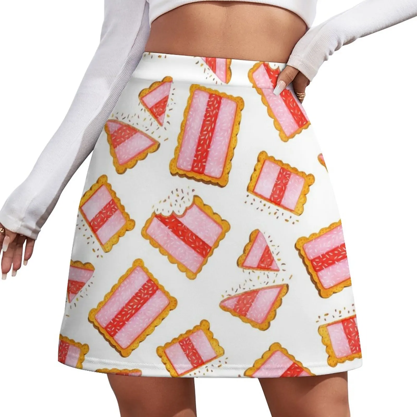 Vovo-voom on White Mini Skirt women's clothing summer 2024 novelties korean style clothing kawaii clothes colorful abstract painting mini skirt school uniform skirt women clothes for summer