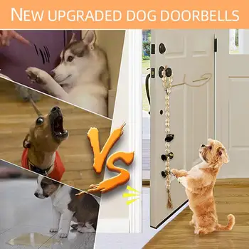 Potty Training Pet Doorbell No More Accidents at Home with Dog Bell Effective Hand Woven Dog Doorbell Quick for Potty for Small 3