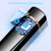 Mini Cylindrical Strip Electronic Tungsten Wire Lighter USB Rechargeable Flameless Lighters Smart Fingerprint Ignition for Gift 4