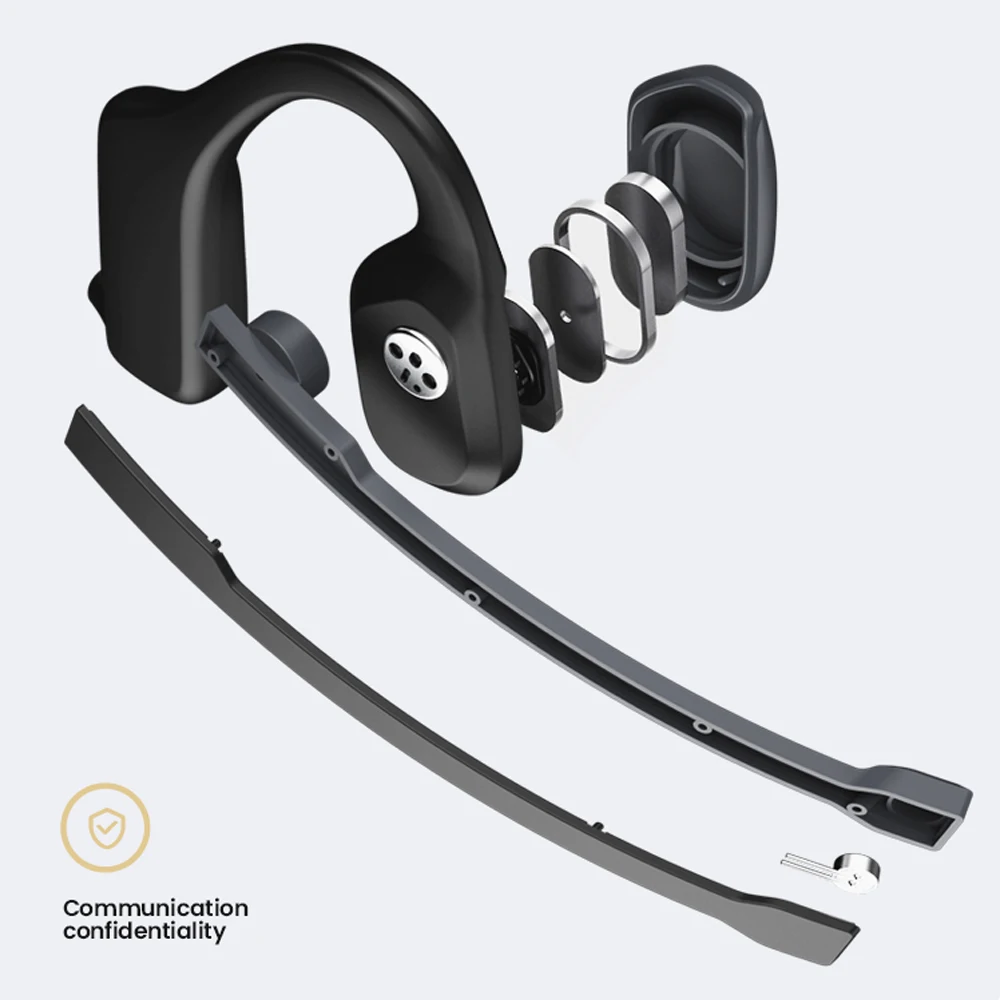 EASYBUDS Freisprecheinrichtung Bluetooth Air Bone Conduction Earp mit Noise Cancelling Boom-Mikrofon Business Open Ear_voghion.com