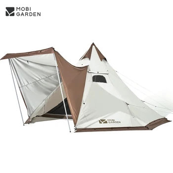 MOBI GARDEN 4–6 Person Pyramid Camping Tent – Forest Tower 280 1