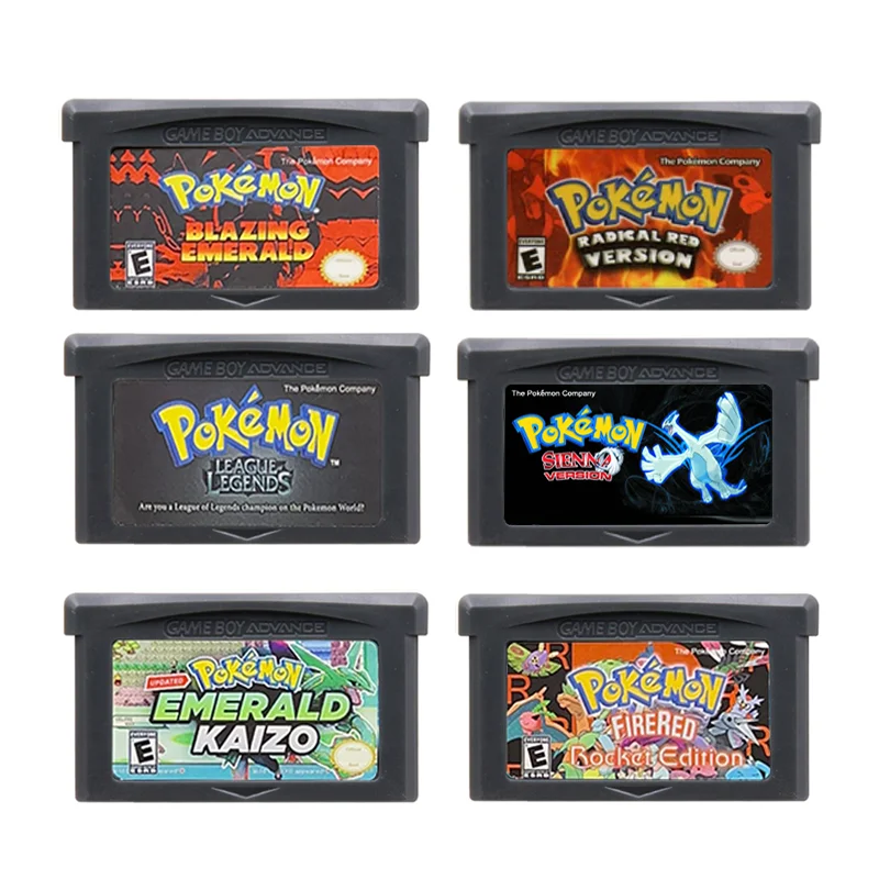 GBA Game Pokemon Series Cartridge 32 Bit Video Game Console Memory Card 