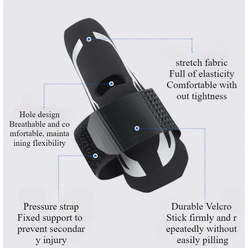 2pcs 농구 압축 손가락 가드 보호대 보안 공 게임 배구 붕대 벨크로 스트랩 관절 보호 통기성 CN
