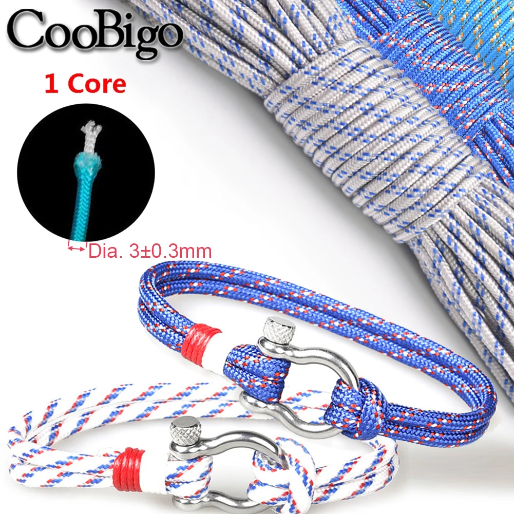 100ft/30m One Stand 2mm Micro Cord Paracord Parachute Cord Tent Lanyard Rope