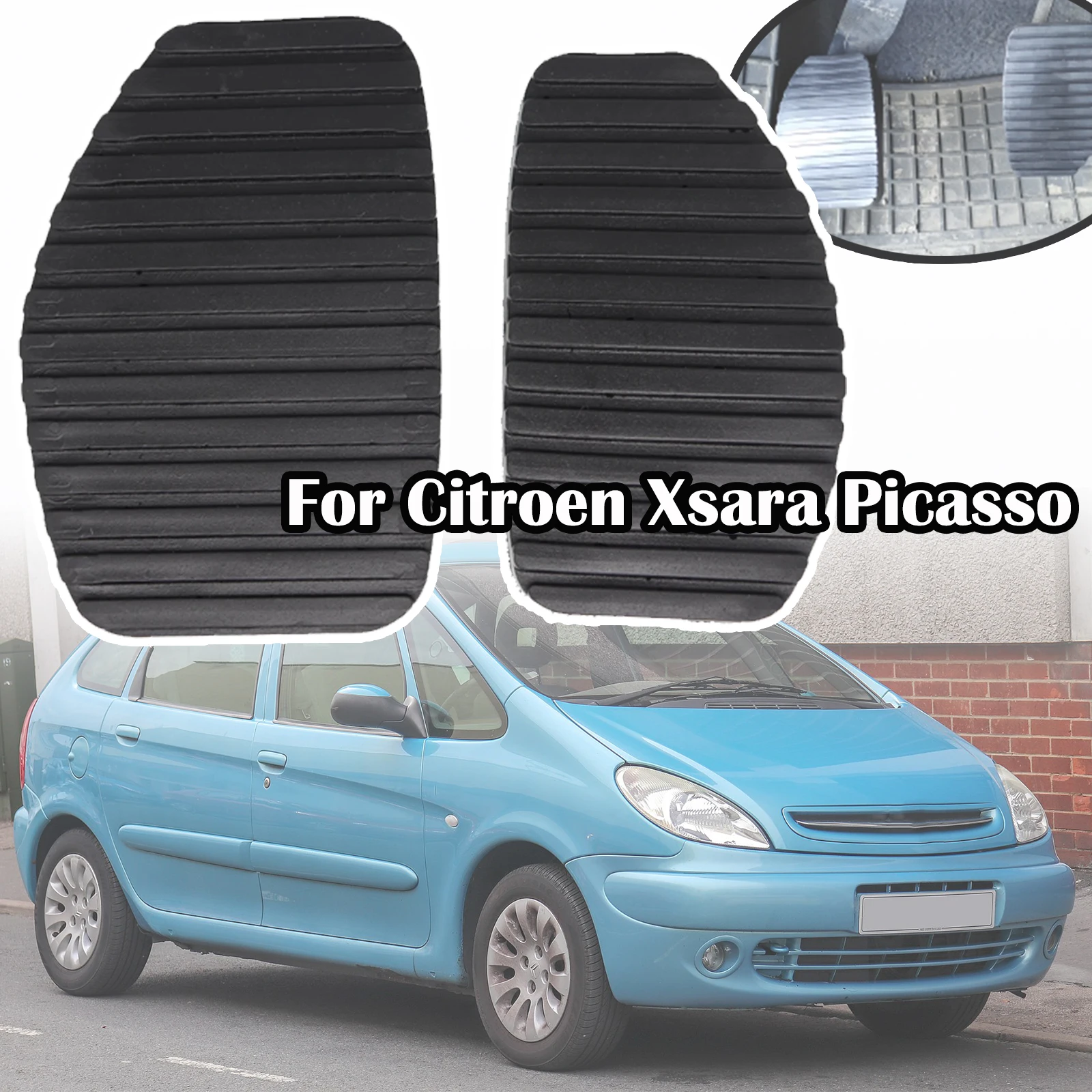 Rubber Brake Clutch Foot Pedal Pad Cover For Citroen Xsara Picasso 1999-2012 Jumpy Xantia C4 Picasso C2 SC C5 DC RD TD C6 pedal cover