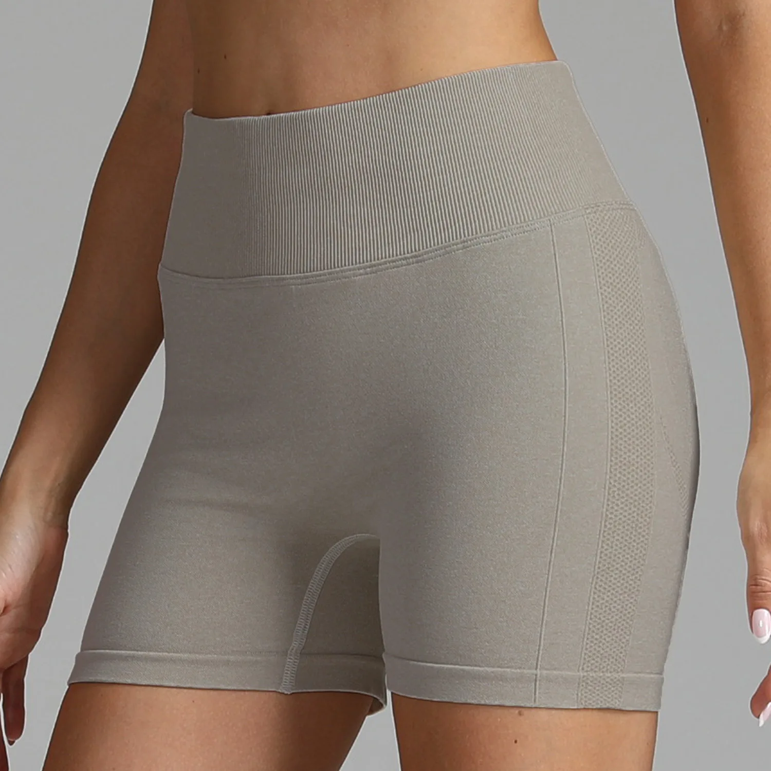 Solid Color High Waist Yoga Shorts Seamless Leggings Soft Women Gym Athletic Tight Sport Short Compression Fitness Leggings