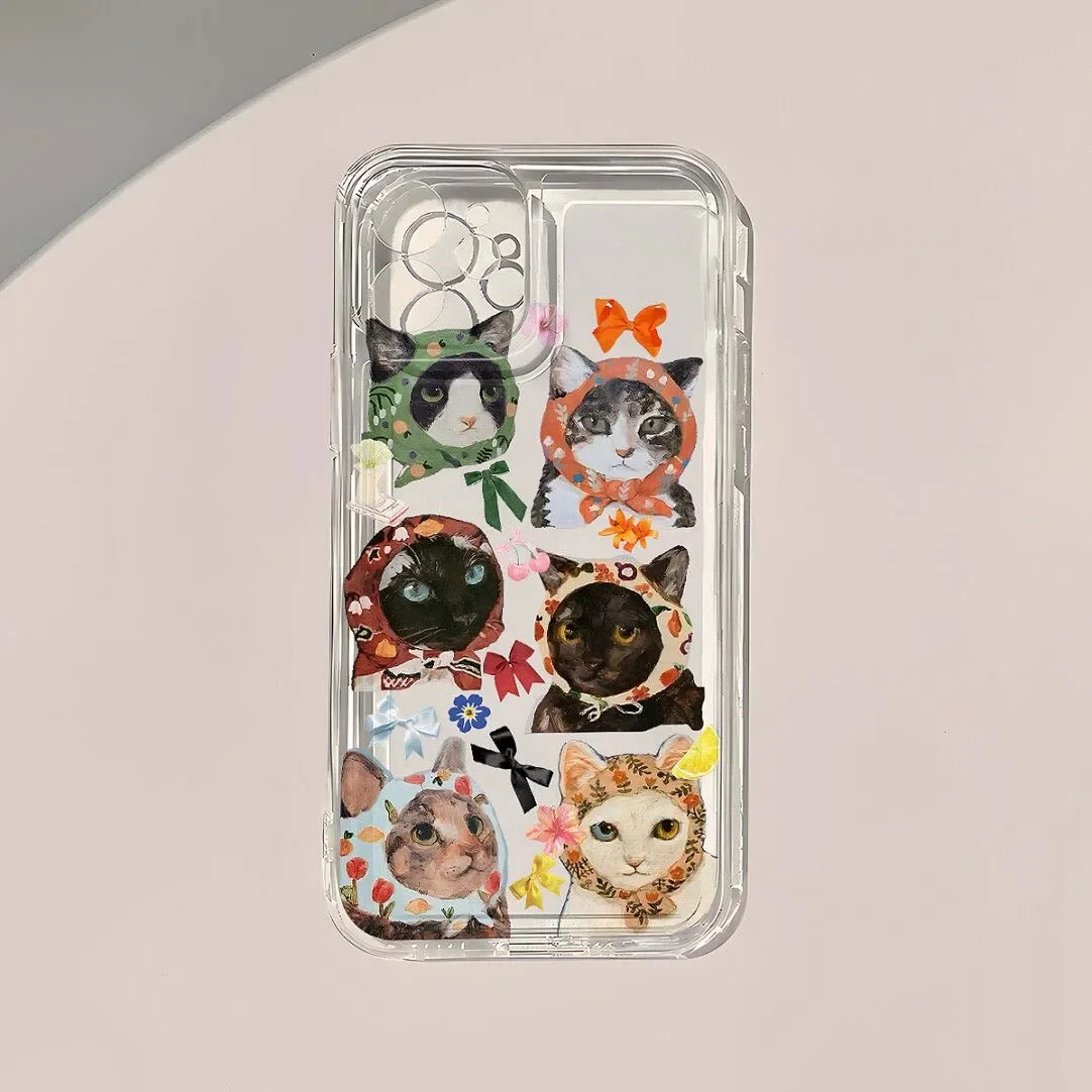 Vibrant Cat-Themed Phone Case