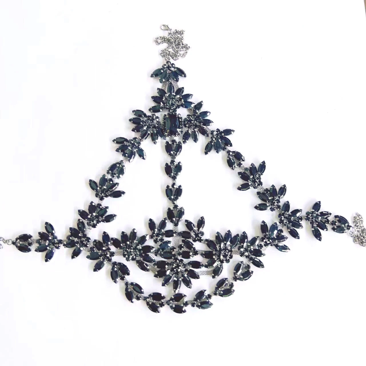 Fashion luxury mysterious black zircon mask women's sexy full face mask jewelry makeup ball crystal mask face accessories wholes