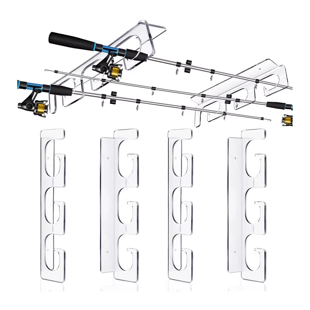 2-Pairs-Fishing-Rod-Rack-Ceiling-Wall-Mount-Fishing-Pole-Holder ...