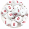 10Pcs New 12mm Baby Silicone Letters Beads Pacifier Letters Alphabet BeadsChew Teething Teethers Nursing Shower Gifts BPA Free 5