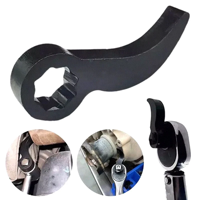 Pry Bar Wrench Adaptor Head Horn Type Half Shaft Removal Tool Openend Wrench Half Shaft Crowbar Adapter Head Car Repairing Tools
