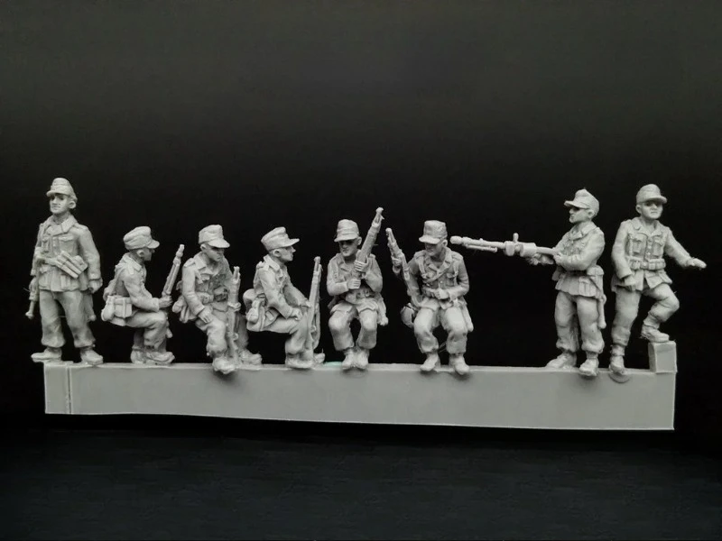 1/72 스케일 다이캐스트 레진 피규어 모델 키트 2차 세계대전 독일 팬저 포병 8개 피규어 미도색