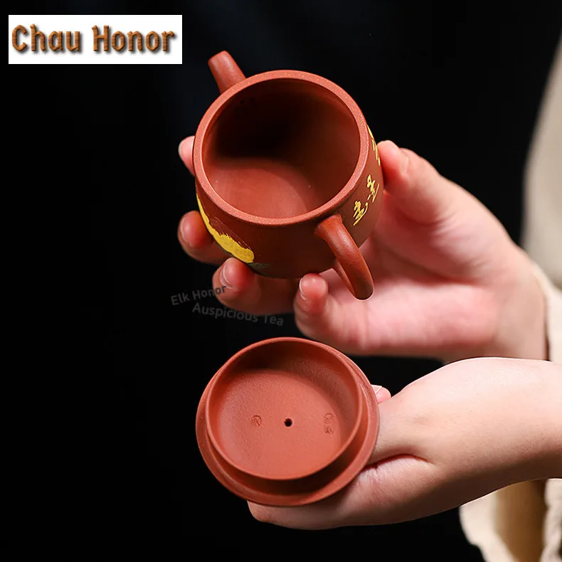 75ml Retro Yixing Purple Clay Teapots Handmade Small Flat Cover Pot Raw Ore Fresh Water Mud Kettle Zisha Tea Set Ornaments Gifts