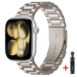 Elegant Metal Bracelet for Apple Watch - Fashionable Strap and Belt Accessory (Starlight color)