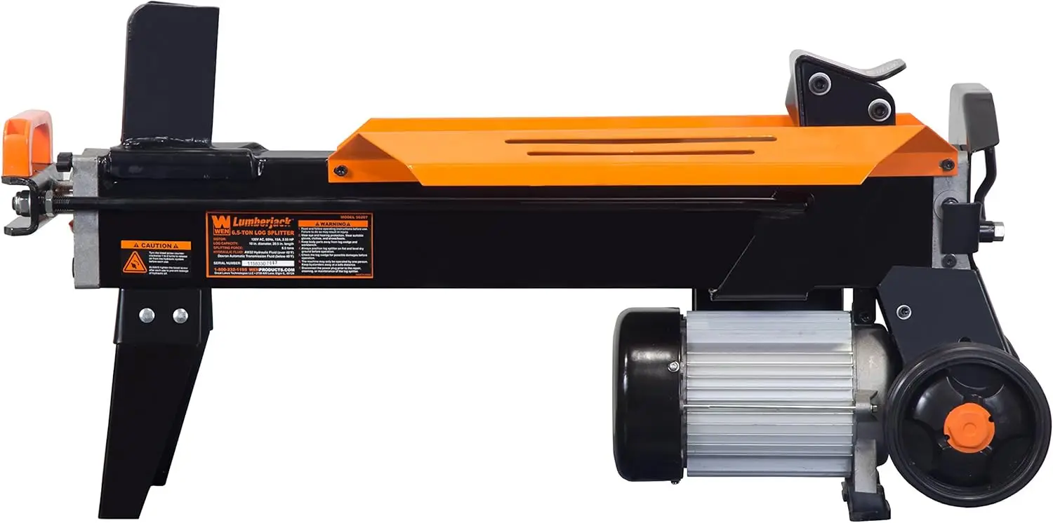 Electric Log Splitter, 6.5-Ton Capacity with Portable Stand (56208)