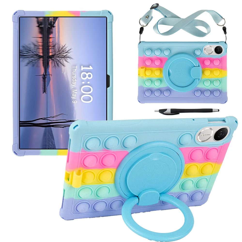 Universal 360° Rotating Handle Grip Stand Tablet Case Cover