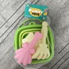Children's Beach Fruit Shaped Folding Bucket Portable Handheld Beach Toy Bucket Shovel Rake Sand Digging Scene 6