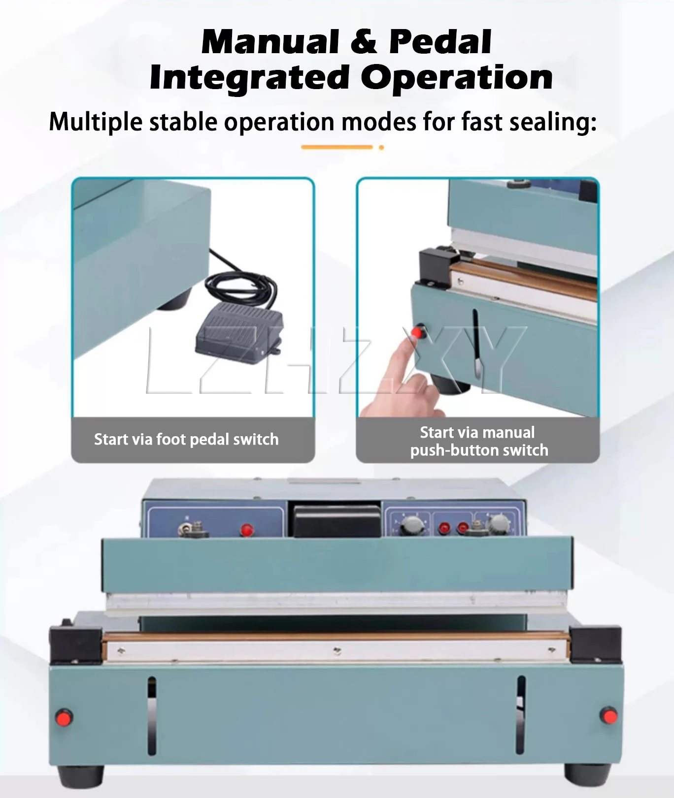 FKR-450 220VDesktop Semi-automatic Heat Sealing Machine 8mm Pedal Sealing Machin