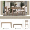 Kitchen Dining Table Set for 6, Classic and Traditional Style 6 - Piece Dining Set, Includes Dining Table, 4 Upholstered Chairs 6
