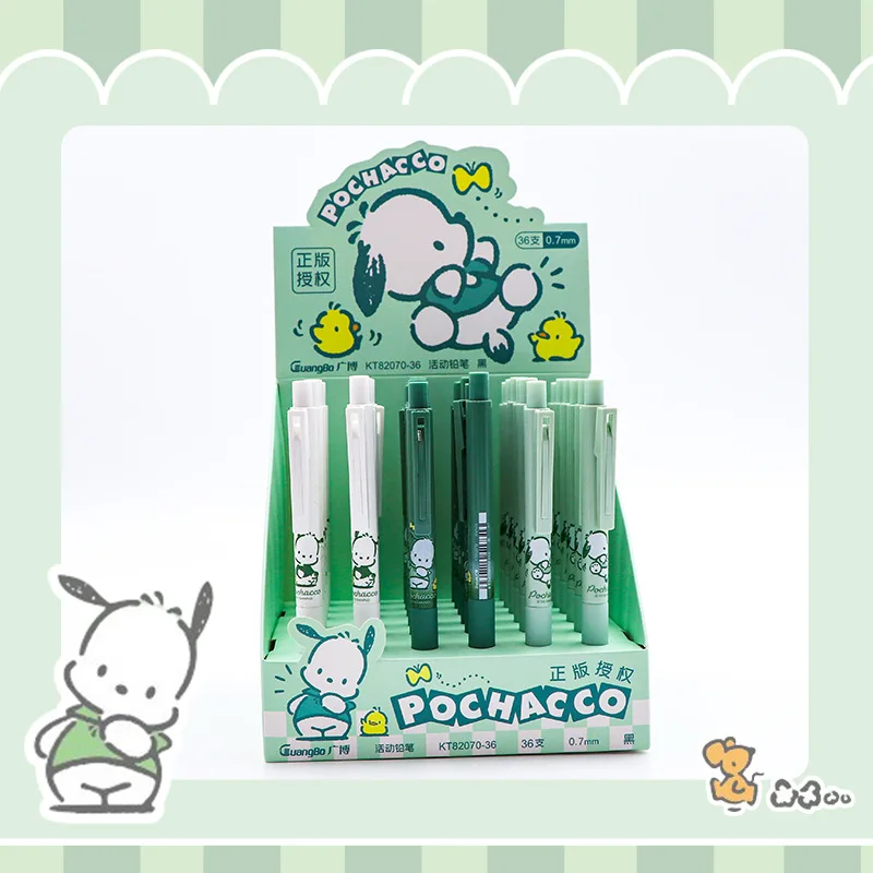 

36pcs/box Cartoon Sanrio Mechanical Pencil Set Black Pupils Write Words And Draw Pictures Student Stationery Supplies For Gift