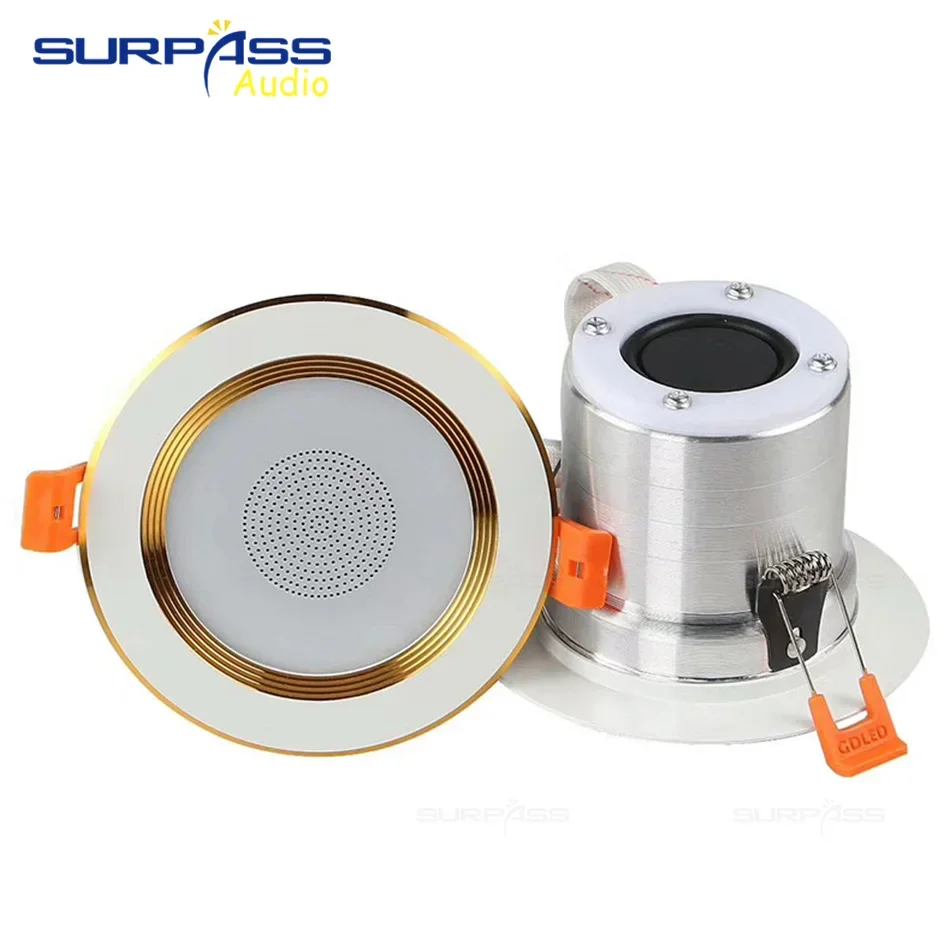 LED Smart Music Lamp Intelligent Background Music Light Ceiling Speakers With Adjused Lights Smart Bluetooth Downlight Speaker bluetooth speaker wall ceiling speaker led ceiling lamp